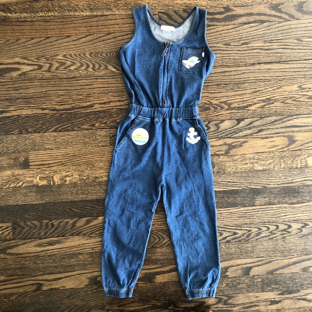 THE BONNIE MOB Girls Blue Sleeveless Jumpsuit 4-5Y / 110cm